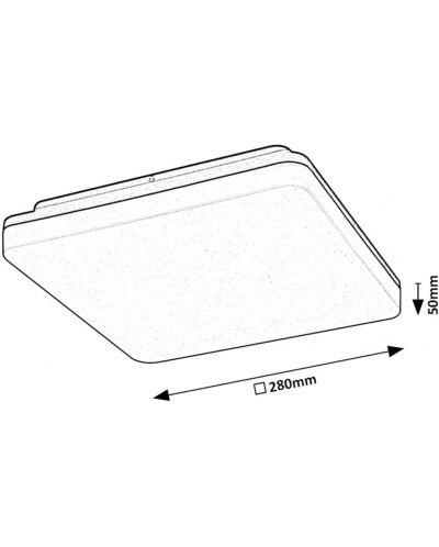 Plafoniera cu LED pentru exterior Rabalux - Pernik 7250, IP 54, F, 24 W, 230 V, 2400 lm, 4000 k, negru - 5