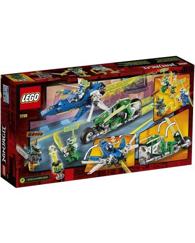 Constructor Lego Ninjago - Masinile  de curse ale lui Jay si Lloyd (71709) - 2
