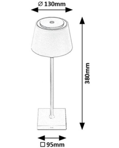 Lampă de masă LED Rabalux - Taena 76010, IP 44, 4 W, reglabilă, argintiu - 7