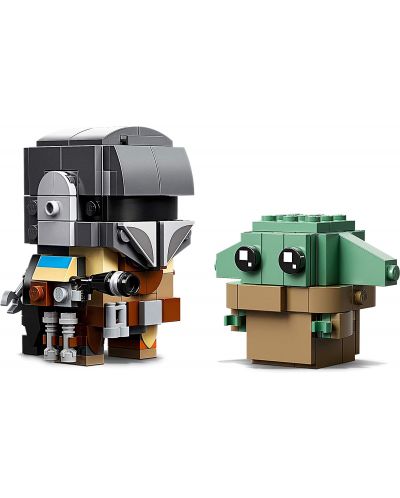 Constructor Lego Brickheads - The Mandalorian si copilul (75317) - 4