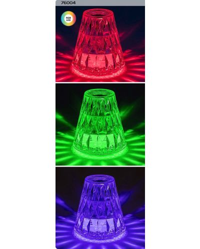 Lampă de masă LED Rabalux - Siggy 76004, RGB, IP 20, 2 W, transparent - 8