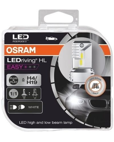 Becuri auto LED Osram - LEDriving, HL Easy, H4/H19, 19W, 2 buc. - 1