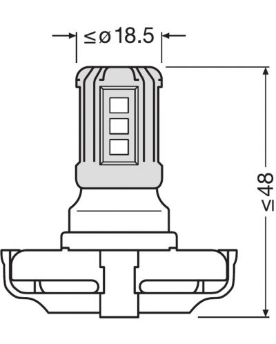 Bec auto LED Osram - PS19W, 5201DWP, LEDriving SL  - 4