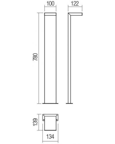 Lampă pentru grădină LED Smarter - Embo 90280, IP54, 240V, 8W, gri închis - 2