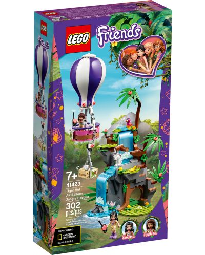 Constructor Lego Friends - Salvarea cu balonul a tigrului din jungla (41423) - 1