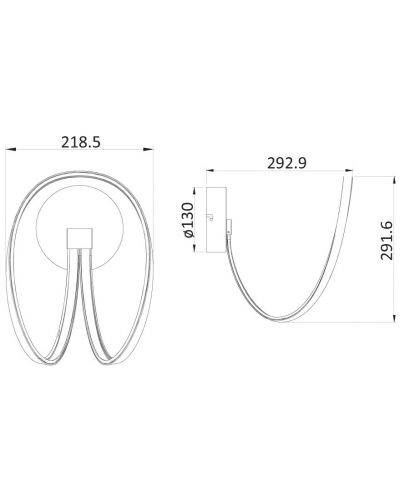 LED Aplică Omnia - Line, IP 20, 20 W, 3000 K, argintiu - 2