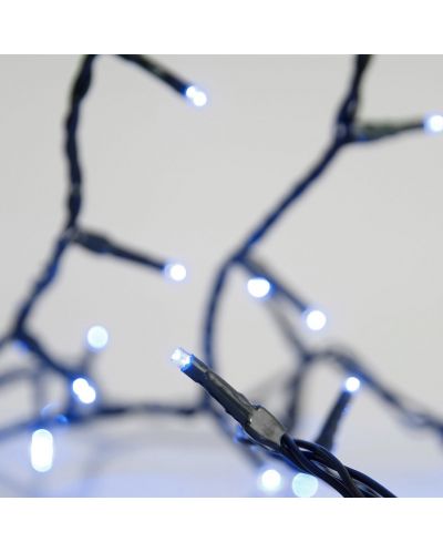 Becuri cu LED Eurolamp - Line, 100 buc, IP44, 31V, 3,6 W, 8,15 m, cablu verde, albastru - 1