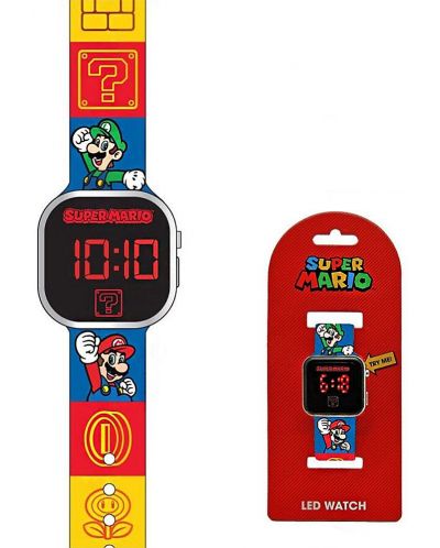 Ceas cu LED Kids Euroswan - Super Mario Icons - 2