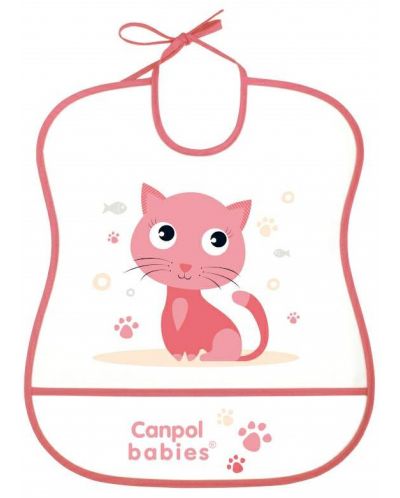 Baveta cu buzunar Canpol -pisică - 1