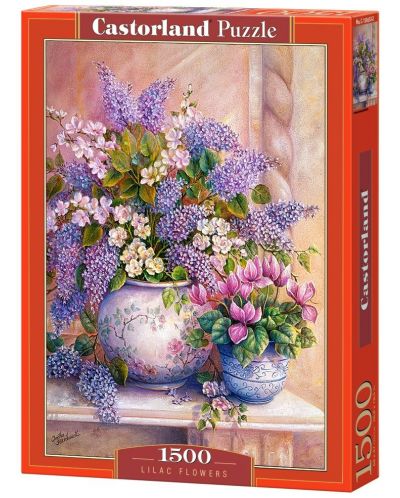 Puzzle Castorland de 1500 piese -Flori de liliac, Trisha Hardwick - 1