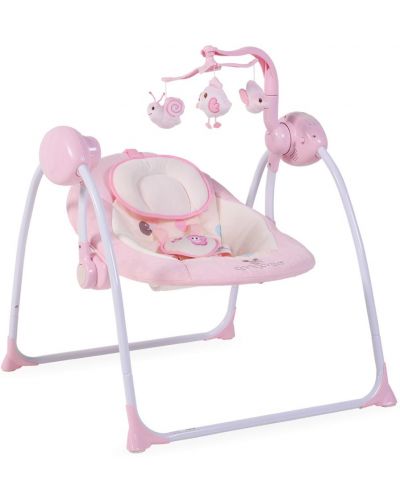 Leagăn electric pentru bebeluși Cangaroo - Baby Swing +, roz - 1