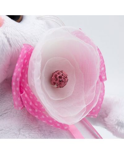 Jucarie de plus Budi Basa - Pisica Li-Li, cu floare, 24 cm - 4