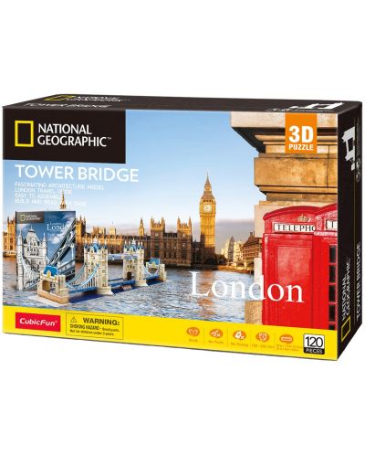 Puzzle 3D Cubic Fun de 120 piese - Tower Bridge, London - 4