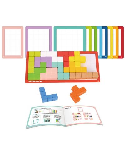 Joc logic din lemn Tooky Toy - Tetris - 4