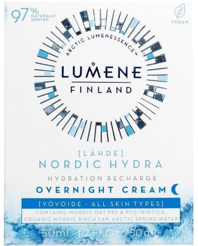 Lumene Lahde Cremă de noapte prebiotică hidratantă Nordic Hydra, 50 ml - 3