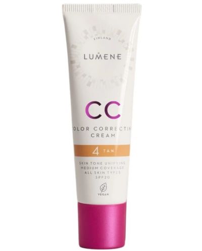 LumièreValencia FoundationValencia Cream Lumene Vegan CC Cremă 7 în 1, 4 Tan, SPF20, 30 ml | Ozone.ro