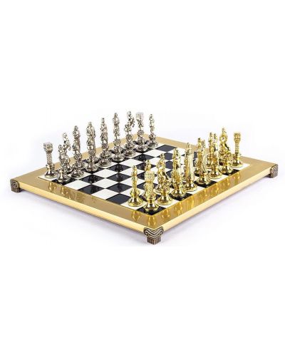 Șah de lux Manopoulos - Renaștere, câmpuri negre, 36 x 36 cm - 3