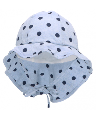 Palarie de vara cu protectie UV 50+ Sterntaler -Punctat, pentru o fată, 47 cm, 9-12 luni, albastru - 4