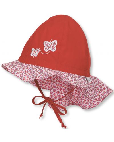 Pălărie de vară pentru copii cu protecție UV 30+ Sterntaler - 53 cm, 2-4 ani, roşie - 1