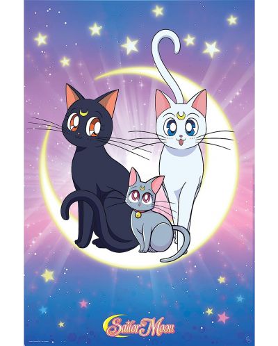 GB eye Animation maxi poster: Sailor Moon - Luna, Artemis și Diana - 1