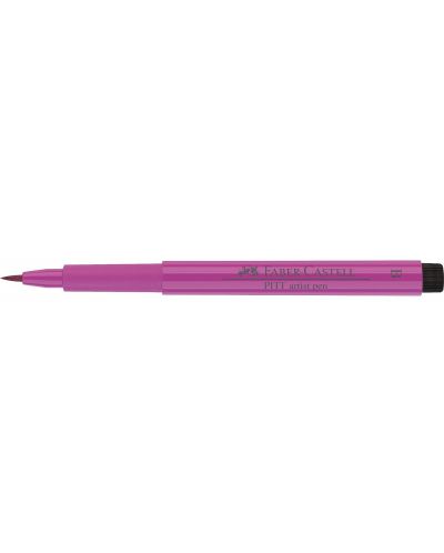 Marker cu pensula Faber-Castell Pitt Artist - Roz violet (125) - 4