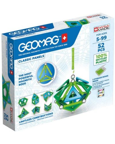Constructor magnetic Geomag - Classic, 52 de piese - 1