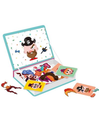 Carte magnetică Raya Toys - Fețe nebune, 55 de părți - 1