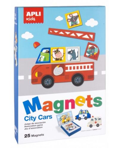 Joc magnetic pentru copii  APLI - Masini in oras - 1