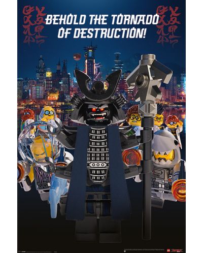 Poster maxi Pyramid - LEGOÂ® Ninjago Movie (Garmadon Destruction) - 1