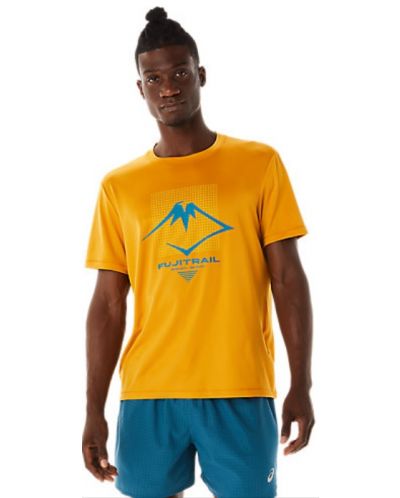 Tricou pentru bărbați Asics - Fujitrail Logo SS Top, galben - 3