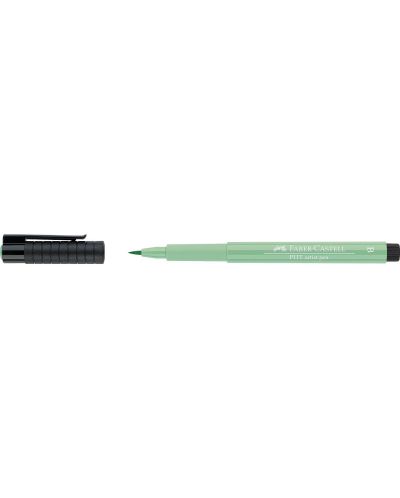Marker cu pensula Faber-Castell Pitt Artist - Verde ftalic deschis (162) - 3