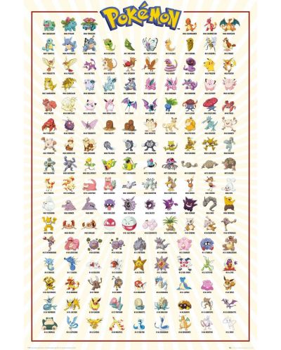 Poster maxi GB Eye Pokémon - Kanto 151 - 1