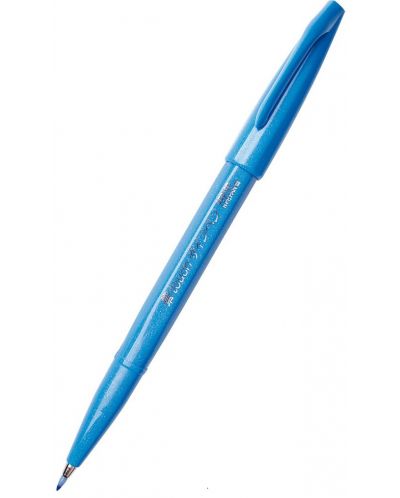Marker pensula Pentel Sign Pen - SES15C, albastru deschis - 1