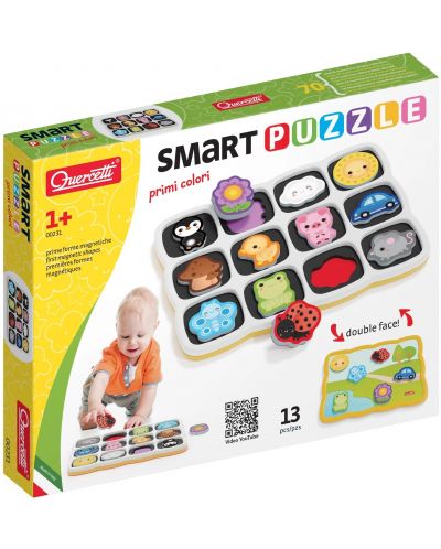 Puzzle magnetic pentru copii Quercetti - Smart, primele culori - 1