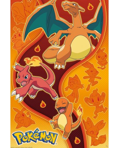 Maxi poster GB eye Games: Pokemon - Fire Type  - 1