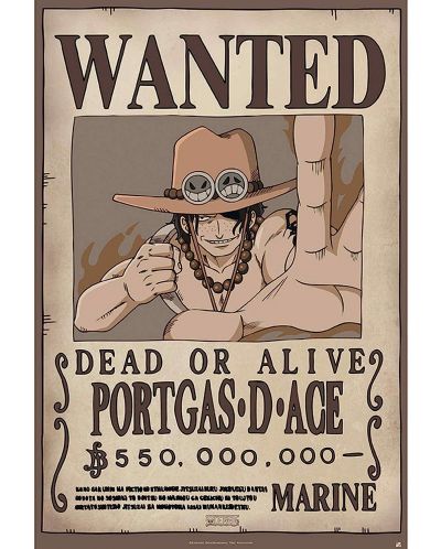 Maxi Poster GB eye Animation: One Piece - Ace Wanted Poster - 1