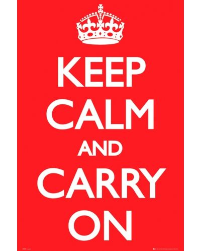 Poster maxi GB eye Humor: Keep Calm - And Carry On - 1