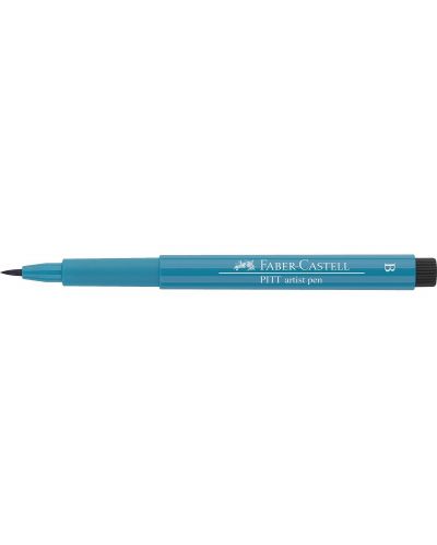 Marker cu pensula Faber-Castell Pitt Artist - Turcoaz cobalt (153) - 4