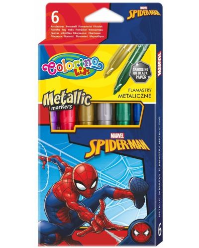 Colorino Marvel Avengers Metallic markere metalic 6 culori - 1