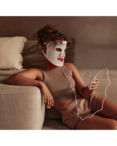 Mască de față Silk'n - LED Face Mask 100, 4 viteze, alb | Ozone.ro