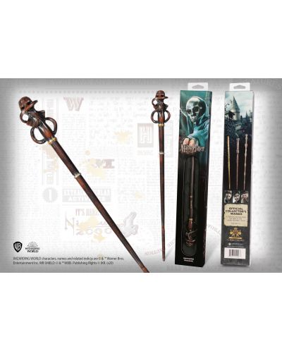Bagheta magica The Noble Collection Movies: Harry Potter - Death Eater Swirl, 38 cm - 3