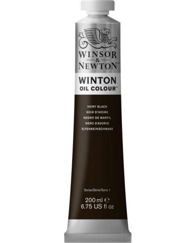 Winsor & Newton Winton Vopsea de ulei Winton - Negru, 200 ml - 1