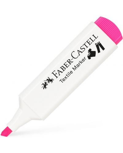 Marker textil Faber-Castell - roz neon - 3