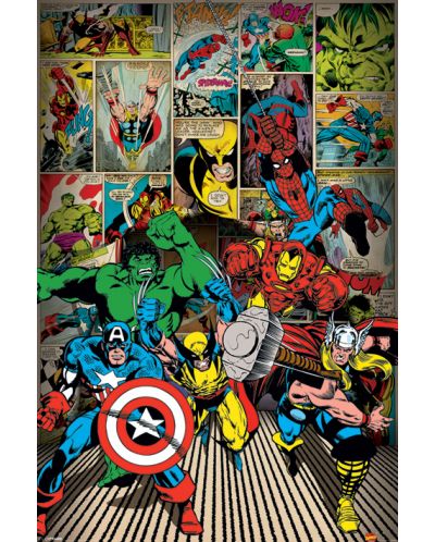 Poster maxi Pyramid - Marvel Comics (Here Come The Heroes) - 1