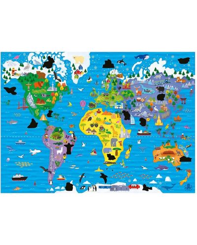 Magic Puzzle Galt - Harta lumii, 50 de piese - 3