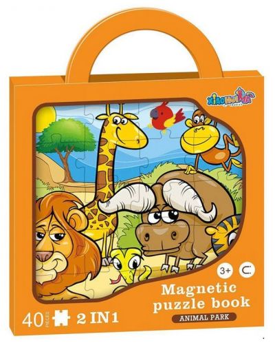 Raya Toys Puzzle magnetic - Animal Park, 40 de piese	 - 1