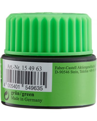 Recipient de cerneală pentru marker text Faber-Castell - verde, 25 ml - 5