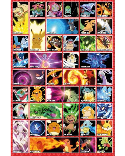 Poster maxi GB Eye Pokémon - Moves - 1