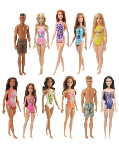 Papusa Mattel - Barbie in costum de baie - 1