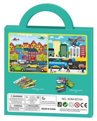 Raya Toys Puzzle magnetic - City Traffic, 40 de piese - 2